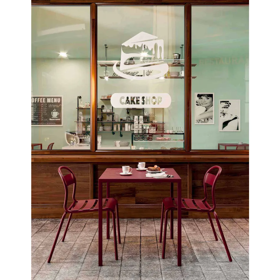 Quadratischer Tisch im Freien Made in Italy - Benedict Viadurini