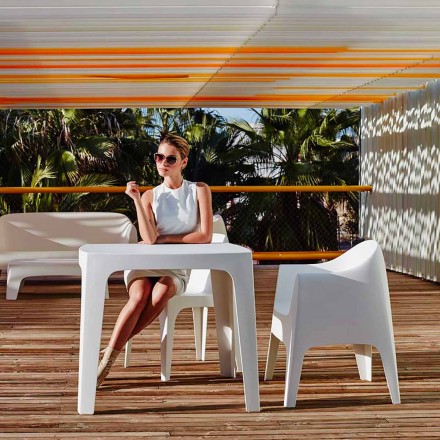Solider quadratischer Outdoor-Tisch von Vondom aus Polypropylen, Design Viadurini