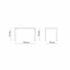 Selbstnivellierender rechteckiger Metall-Außentisch Made in Italy - Binda Viadurini