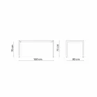 Selbstnivellierender rechteckiger Metall-Außentisch Made in Italy - Binda Viadurini