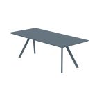 Rechteckiger Gartentisch aus verzinktem Stahl Made in Italy - Brienne Viadurini