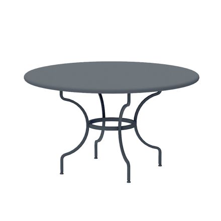 Runder Gartentisch aus verzinktem Stahl Made in Italy - Sibo Viadurini