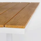 Ausziehbarer Gartentisch aus weißem Aluminium Modern Homemotion - Sciullo Viadurini