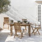 Ausziehbarer Gartentisch aus Teakholz in verschiedenen Größen Made in Italy - Sleepy Viadurini