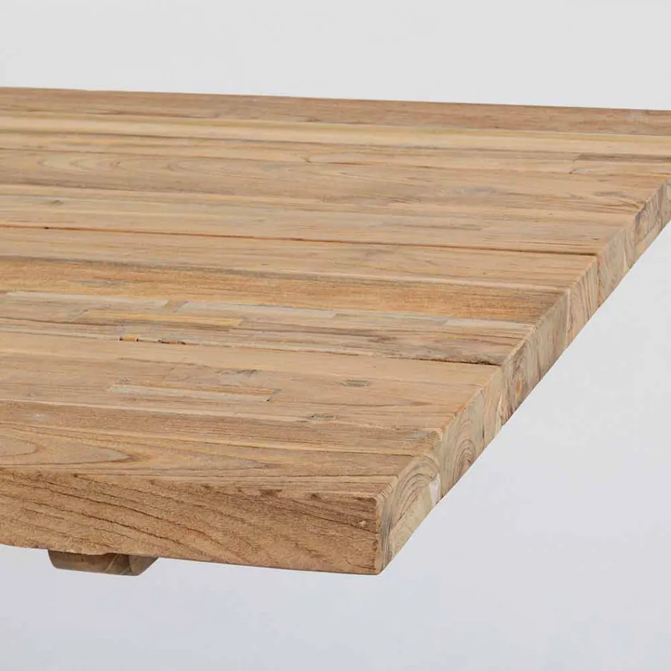 Gartentisch mit Platte aus Teakholz von Homemotion - Cowen Design Viadurini