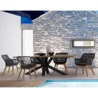 Gartentisch mit Platte aus Teakholz von Homemotion - Cowen Design Viadurini