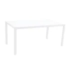 Gartentisch mit Gestell aus lackiertem Aluminium und Glasplatte - Salim Viadurini