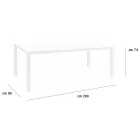 Gartentisch mit Gestell aus lackiertem Aluminium und Glasplatte - Salim Viadurini