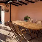 Ausziehbarer Design-Gartentisch bis 200 cm oval aus Holz – Roxen Viadurini