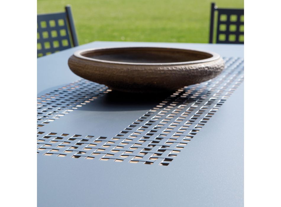 Gartentisch aus verzinktem Stahl, hergestellt in Italien – Blair Viadurini