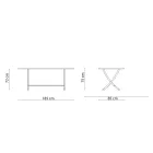 Gartentisch aus verzinktem Stahl, hergestellt in Italien – Blair Viadurini