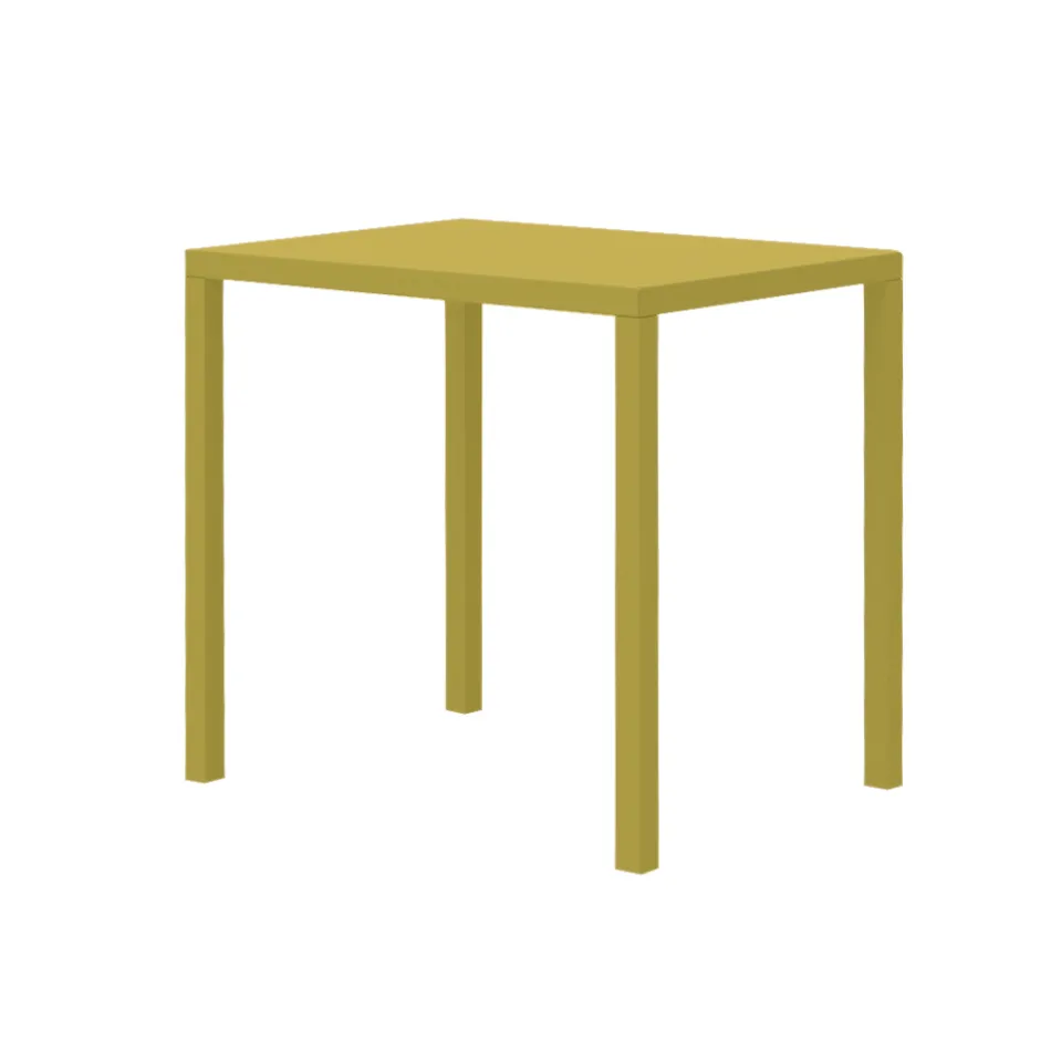 Rechteckiger Gartentisch aus verzinktem Stahl Made in Italy - Azul Viadurini