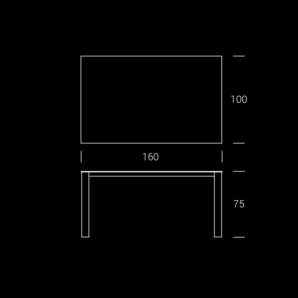 HPL-Gartentisch mit Aluminiumstruktur Made in Italy - Carl Viadurini