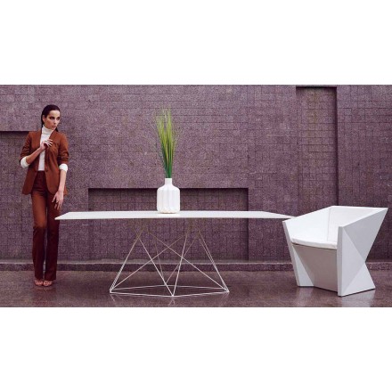 Moderner Gartentisch aus Polypropylen und Edelstahl Faz Vondom Viadurini