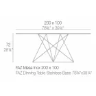 Moderner Gartentisch aus Polypropylen und Edelstahl Faz Vondom Viadurini