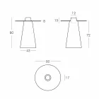 Helles Tischglas aus Polypropylen (H80), hergestellt in Italien Viadurini