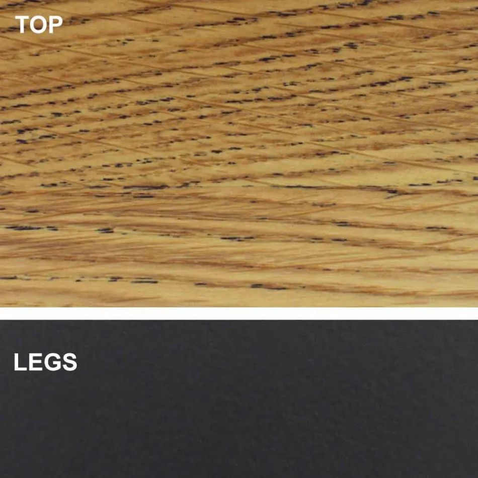 Tonnenförmiger Esstisch mit furnierter Platte, hergestellt in Italien – Settimmio Viadurini