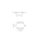 Keramikfass-Esstisch, hergestellt in Italien – Ezzellino Viadurini