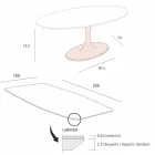 Barrel Esstisch aus Laminam und synthetischem Marmor Made in Italy - Brontolo Viadurini