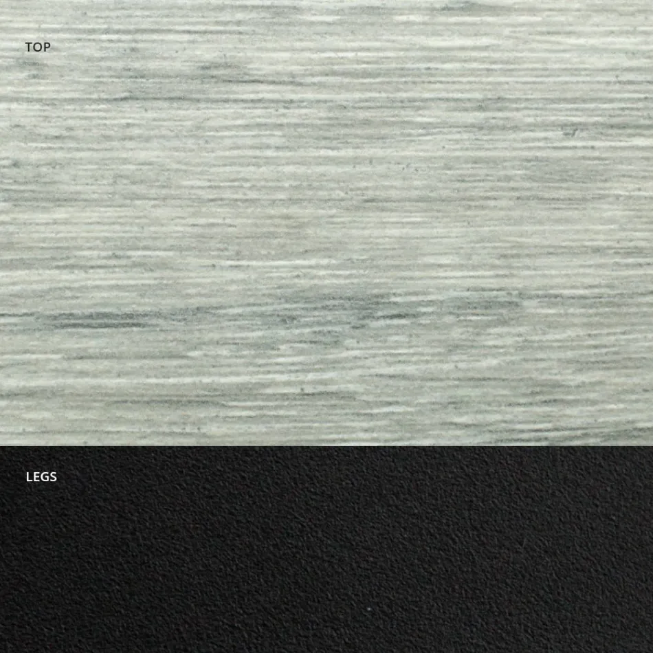 Tonnenförmiger Esstisch aus Laminat in Holzoptik, hergestellt in Italien – Cave Viadurini