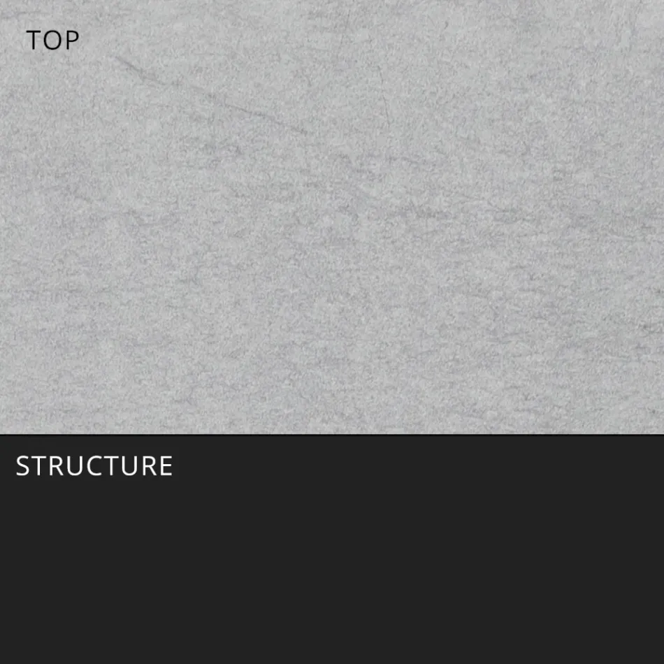 Ausziehbarer Outdoor-Esstisch 318 cm aus Aluminium und Steinzeug – Filomena Viadurini