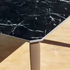 Ausziehbarer Outdoor-Esstisch 318 cm aus Aluminium und Steinzeug – Filomena Viadurini