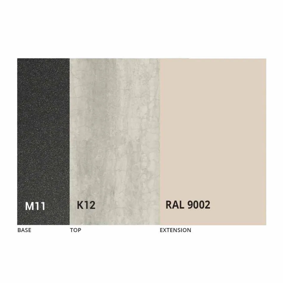 Ausziehbarer Esstisch bis 180 cm aus Keramik Made in Italy - Pitagora Viadurini