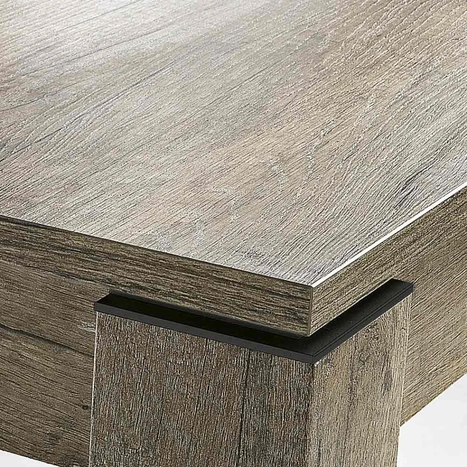 Esstisch ausziehbar auf 200 cm aus Melamin Made in Italy - Denis Viadurini