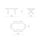 Esstisch ausziehbar auf 260 cm Moderne Betonoptik - Lenova Viadurini