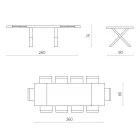 Esstisch ausziehbar auf 260 cm Moderne Betonoptik - Lenova Viadurini