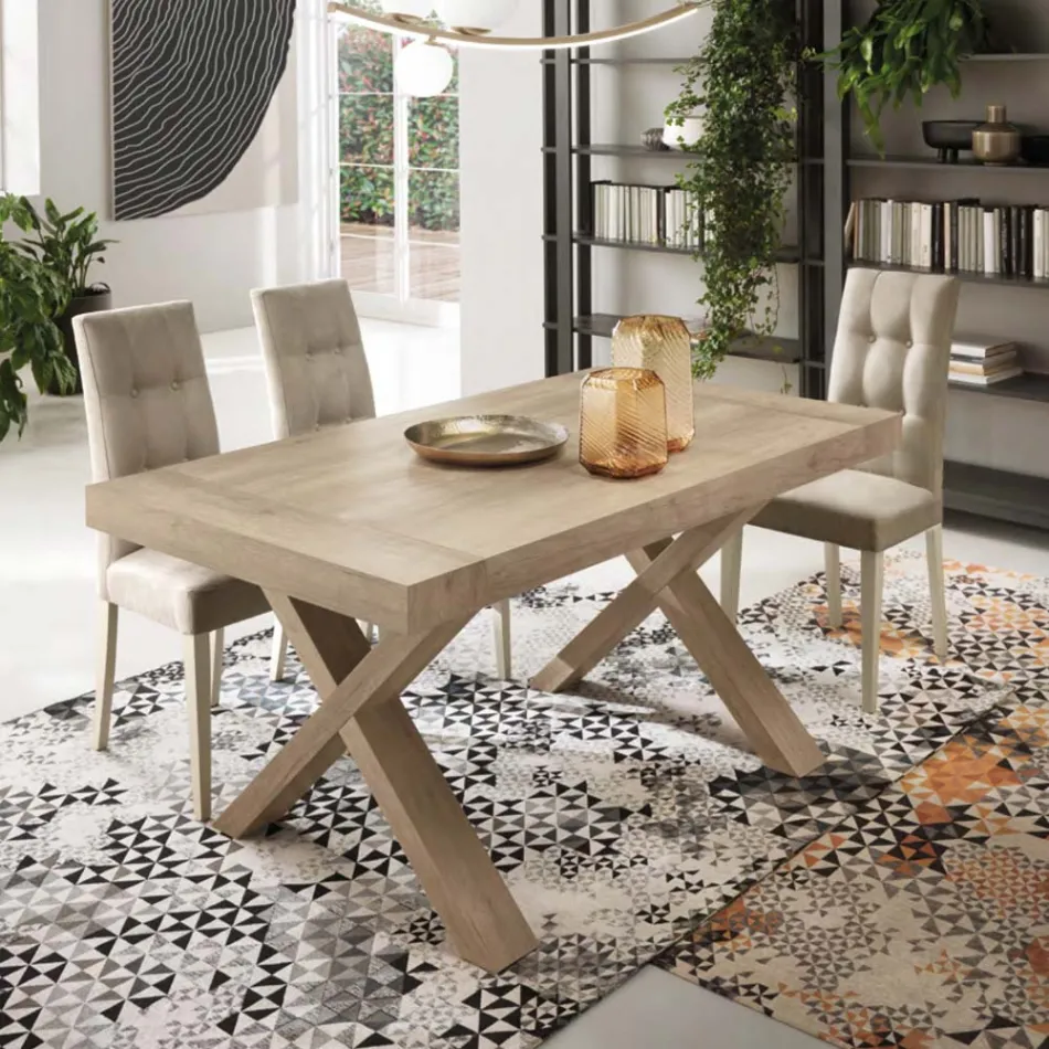 Esstisch ausziehbar auf 260 cm Holzoptik Made in Italy - Lenova Viadurini