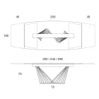 Esstisch ausziehbar bis 290 cm in Metall- und Keramikplatte - Ricolo Viadurini