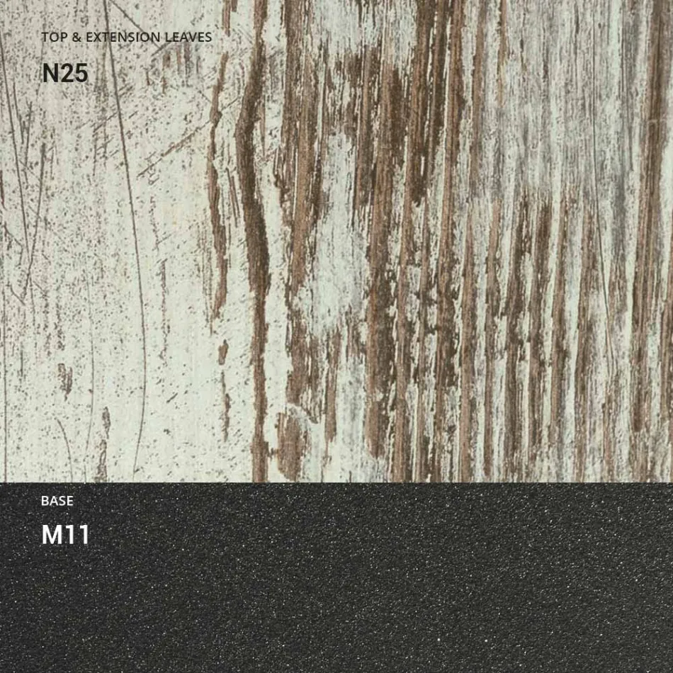 Ausziehbarer Esstisch bis 298 cm aus Melamin Made in Italy - Fedemo Viadurini