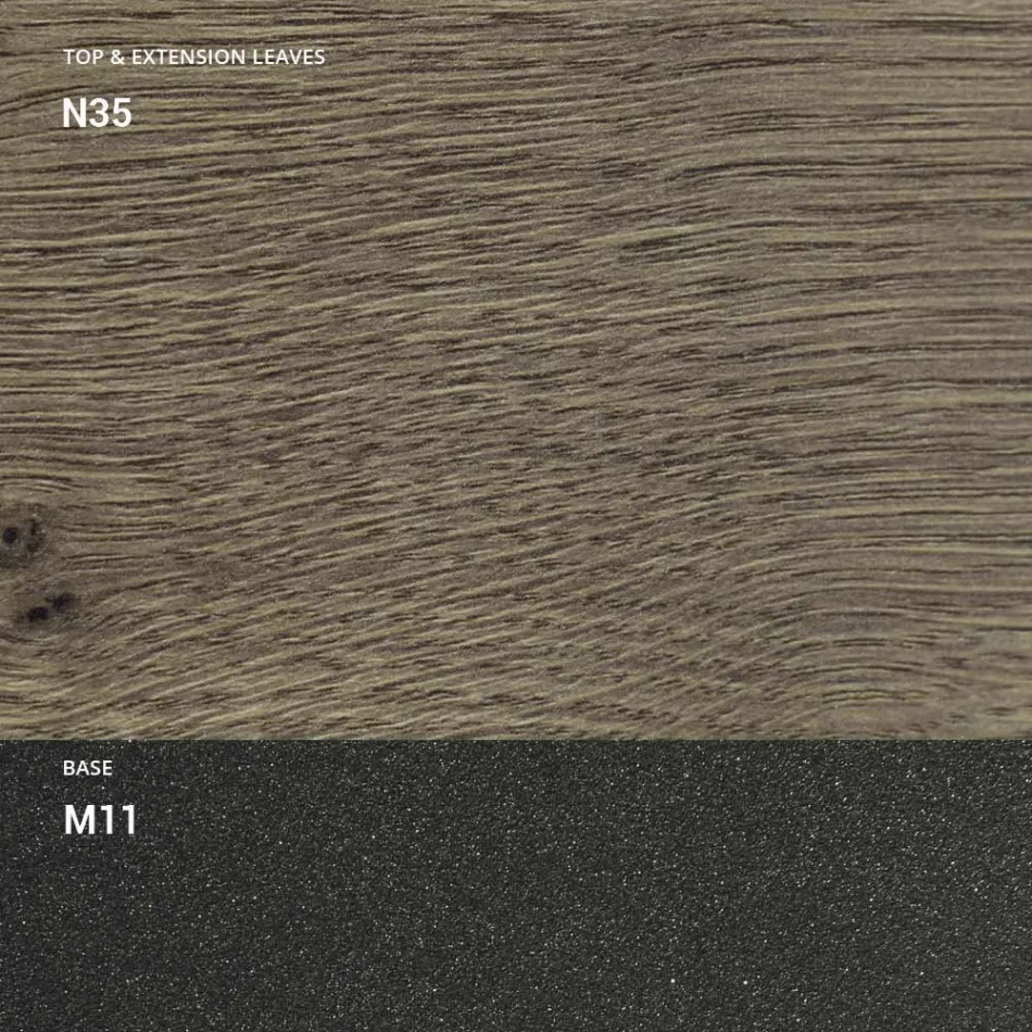 Ausziehbarer Esstisch bis 298 cm aus Melamin Made in Italy - Fedemo Viadurini