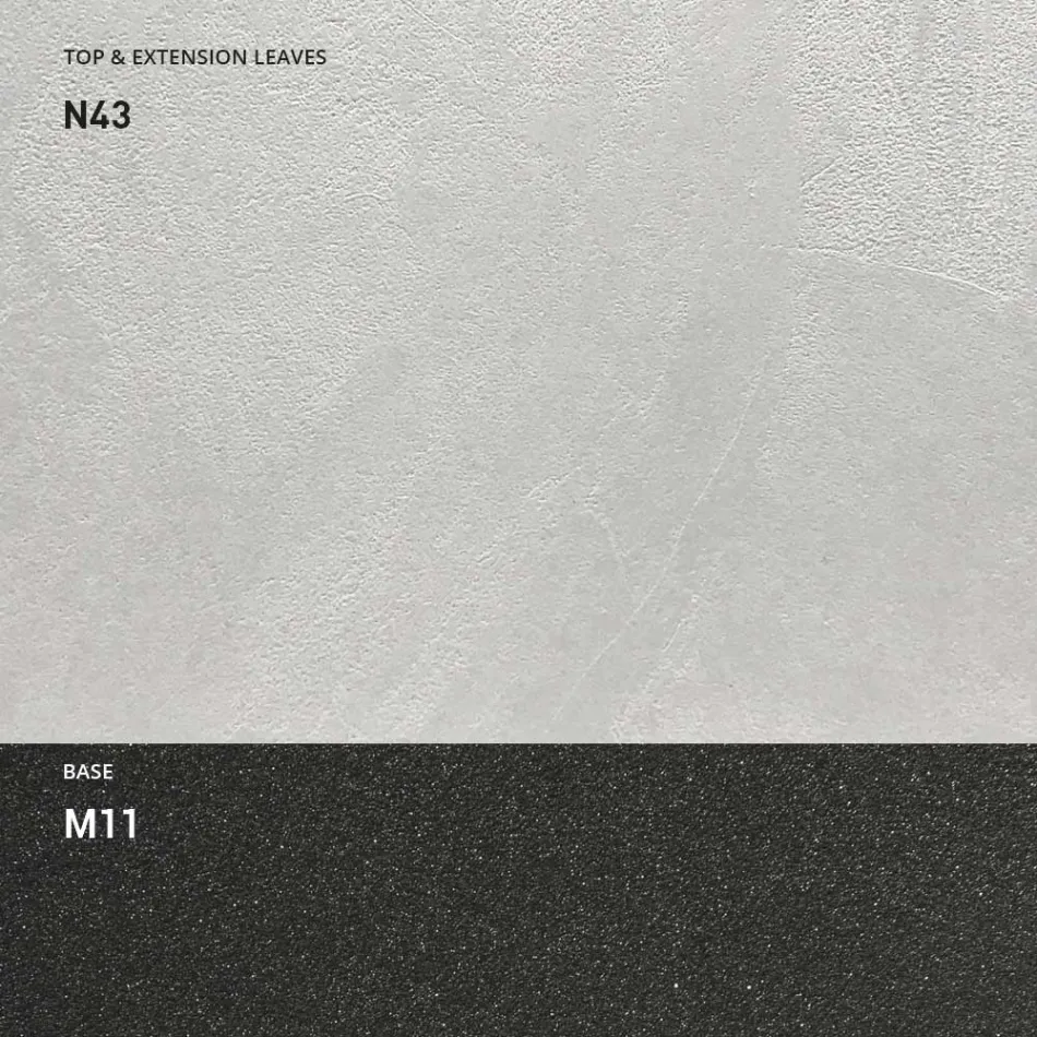 Ausziehbarer Esstisch bis 298 cm aus Melamin Made in Italy - Fedemo Viadurini
