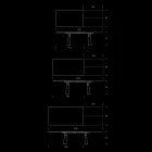 Ausziehbarer Esstisch bis 298 cm aus Melamin Made in Italy - Fedemo Viadurini