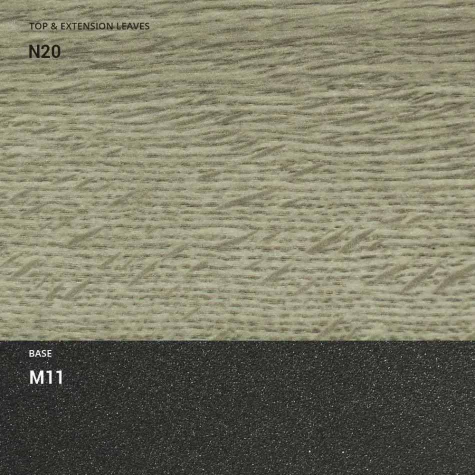 Ausziehbarer Esstisch bis 298 cm aus Melamin Made in Italy - Fedemo Viadurini