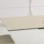 Ausziehbarer Esstisch auf 3 m mit Keramik- und Holzbeinen - Cesteo Viadurini