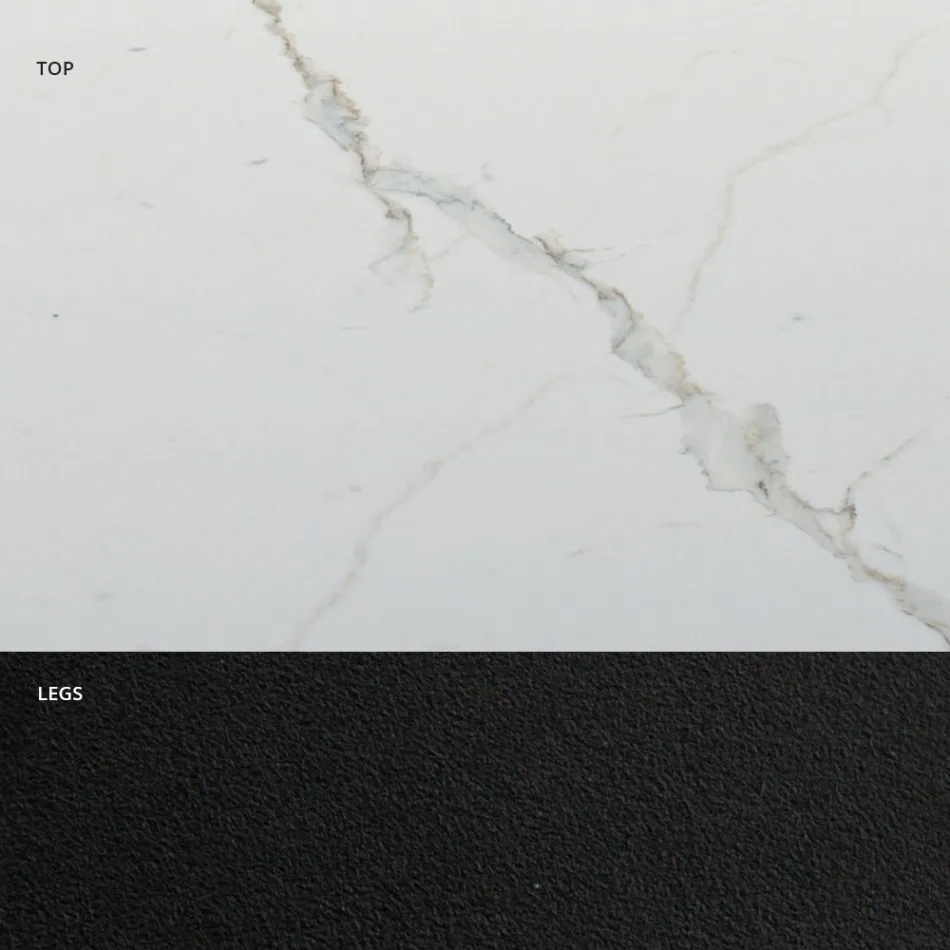 Ausziehbarer Esstisch auf 300 cm aus Hypermarble, hergestellt in Italien – Grotta Viadurini