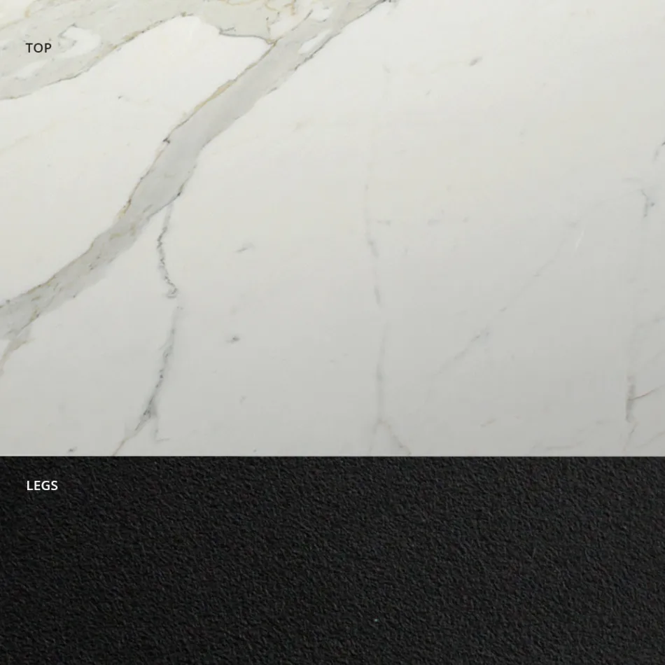 Ausziehbarer Esstisch auf 300 cm aus Hypermarble, hergestellt in Italien – Grotta Viadurini