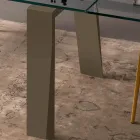 Esstisch ausziehbar bis 300 cm in Holz und Glasplatte - Bedrio Viadurini