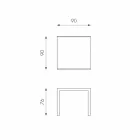 Ausziehbarer Esstisch mit Teo Glasplatte Viadurini