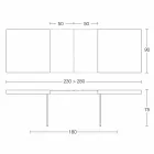 Ausziehbarer Esstisch Bis zu 280 cm aus Holz und Glas Made in Italy - Focus Viadurini