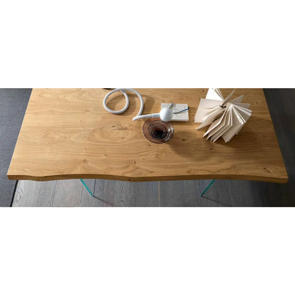 Ausziehbarer Esstisch Bis zu 280 cm aus Holz und Glas Made in Italy - Focus Viadurini