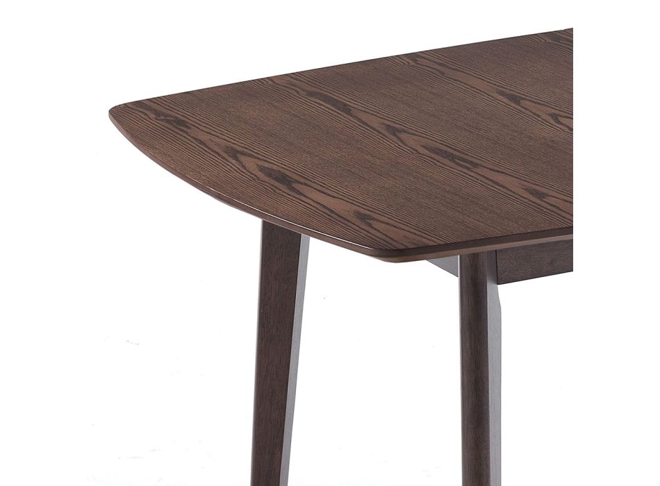 Ausziehbarer Esstisch Bis zu 150 cm aus Mdf und Massivholz - Decio Viadurini