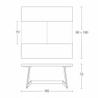 Ausziehbarer Esstisch Bis zu 160 cm aus Holz Made in Italy - Eugenia Viadurini