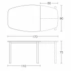 Ausziehbarer Esstisch Bis zu 170 cm aus Keramik Made in Italy - Tremiti Viadurini