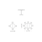 Ausziehbarer Esstisch bis 170 cm aus Holz, hergestellt in Italien – Dollars Viadurini