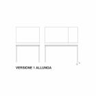 Ausziehbarer Esstisch Bis zu 204 cm in Made in Italy Crystal - Palladio Viadurini