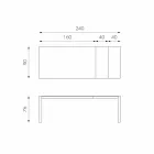 Ciro Eiche Ausziehtisch bis 240 cm Viadurini